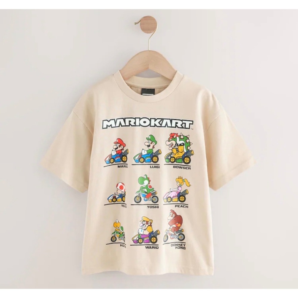 Next Mario Kart Gaming T-Shirt – Stone – Boys Size 6 Years – NWT